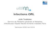 Antibiothérapie au cours des infections ORL de l'enfant