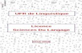 la licence de sciences du langage
