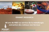Consulter la présentation détaillée d'ERAMET Research