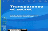 Transparence et secret [(PDF – 1.4 Mo)