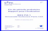 Fin de période probatoire Rapport pour l'évaluation IDEX PIA 1 ...