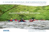 Canoë Kayak Information spécial Classement des rivières