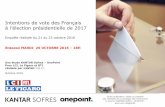Pr©sidentielle 2017 : Intentions de vote (octobre 2016)