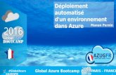 Manon Pernin - Déploiement automatisé d’un environnement dans Azure - Global Azure Bootcamp 2016 Paris