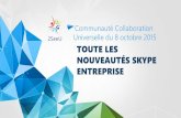 2SeeU Conférence plénière - Nouveautés de Skype Entreprise
