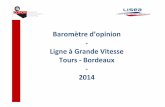 Baromètre d'opinion - Ligne à grande vitesse Tours-Bordeaux - 2014