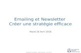 Formation Emailing & Newsletter - 26 Avril 2016