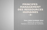 Principes MAnagement ressources humaines 3 eme cours
