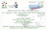 INTI2016 161123 Jean-Jacques GIRARDOT - Observation des territoires et impact des initiatives sociales et solidaires