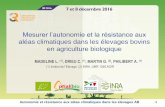 4 Mesurer l'autonomie et la résistance aux aléas climatiques dans les élevages bovins en agriculture biologique - L. Madeline, C. Drieu, G. Martin, A. Philibert