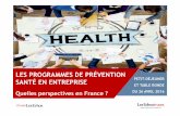 Quelles perspectives pour les programmes de prévention santé en entreprise en France ?