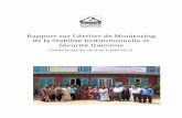 Rapport de l'atelier stabilité institutionnelle et sécurité humaine 6 8 juin 2016/Gorée Institut