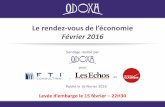 Le rendez vous de l'économie Odoxa FTI Consulting Les Echos - février 2016