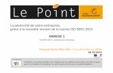 ISO 9001:2015 _ Le Point du LIEGE science park _ 28 octobre 2016 : annexe 1