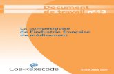 La compétitivité de l'industrie française du médicament - Document ...