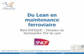 Du Lean en maintenance ferroviaire par Boris Evesque de la SNCF