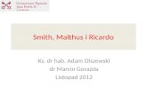 Smith, Malthus i Ricardo