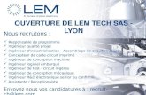 Ouverture de LEM Tech SAS à Lyon - Nous recrutons !