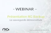 Webinar RG Backup - RG System