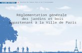 Présentation de la démarche de révision du règlement général des jardins et bois appartenant à la Ville de Paris