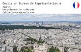 Ouvrir un Bureau de Représentation à Paris