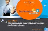Instants T de Rhône Tourisme : Atelier Relations Presse