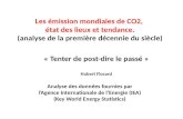 Les émissions mondiales de CO2, état des lieux et tendance