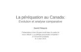 La péréquation au Canada: Évolution et analyse comparative