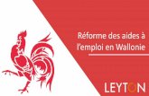 [BELGIQUE] La réforme des aides à l’emploi en Wallonie