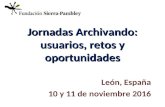 Présentation Journées Tecniques d'Archive / Presentación en las Jornadas Archivando (León, 2016)