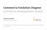Conférence : Comment la Fondation Chagnon contribue au développement durable