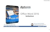 Alphorm.com support de la formation Word 2016 Initiation