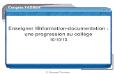 Enseigner l'information-documentation : une progression au collège