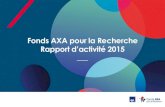 Fonds AXA pour la Recherche - Nouveaux projets 2016