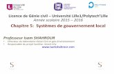 Chapitre 5 sytème de government local - Cours Licence de Génie Civil- Génie Urbain - Polytech'Lille