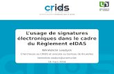L'usage de signatures électroniques dans le cadre du Règlement eIDAS