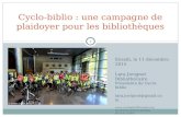 Cyclo-biblio : une campagne de plaidoyer pour les bibliothèques