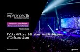 Office 365 dans votre Système d'Informations