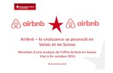 Sharing Economy : Airbnb – la croissance se poursuit en Valais et en Suisse