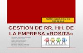 Gestion de RR. HH. de la panificadora "Rosita"