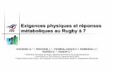 Exigences physiques et réponses métaboliques au rugby à 7