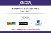 Baromètre mensuel de l'économie Aviva / Odoxa / Challenges / BFM - Mars 2016