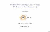 Modèles Mathématiques pour l'Image Méthodes de Classification (I)