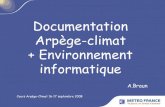 Documentation Arpège-climat + Environnement informatique
