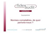 Lausanne Normes comptables, de quoi parlons-nous ?