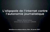 L’oligopole de l’internet contre l’autonomie journalistique