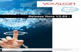 Vocalcom Salesforce Edition (FR) Release note v2.63
