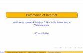 Patrimoine et internet - 2016/04/30