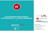Sondage OpinionWay Les Français, l'entrepreneuriat et le travail indépendant - janvier 2016