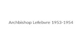 Archbishop lefebvre 1953 1954